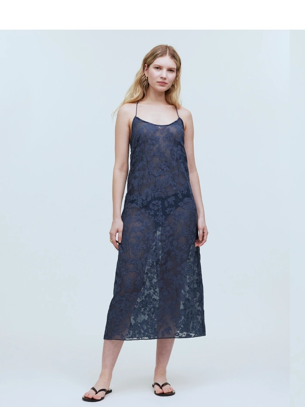 NWT Madewell Floral Halter Swimsuit Cover-Up Midi Dress